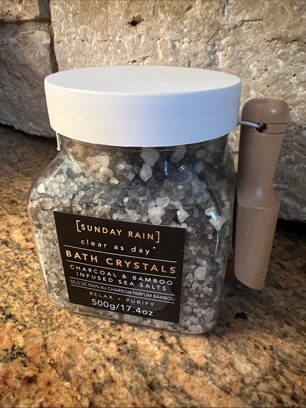 Sunday Bath Crystals - charcoal and bamboo infused